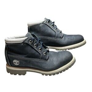 Timberland Womens Nellie Chukka Ankle Boots Sz 7.5 Blue Waterproof Outdoors Work